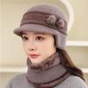 Autumn and Winter Velvet Thick Warm Hat Female Duck Tongue Ear Protection Faux Rabbit Fur Hat