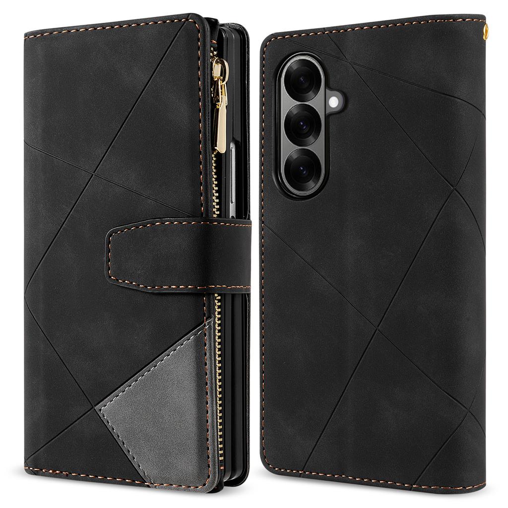 Business Flip Leather Case for Samsung Galaxy Z Fold 7 6 5 4 3 5G Fold7 Fold6 Card Holder Wallet Bag CoverWith Lanyard Etui