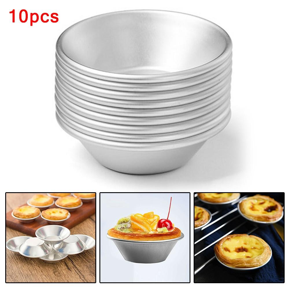 Cookie Egg Tart Moulds Pudding 10 Pcs Egg Tart Hot Baking Tools Cupcake