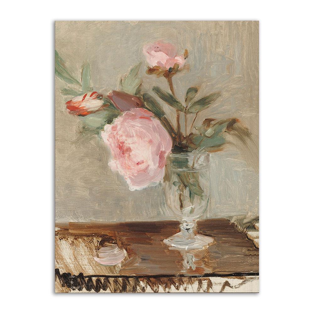 Retro Painting French Flora Vintage Poster and Prints Victorian Still Life Flower Rose Canvas Painting Decoraiton Living Room