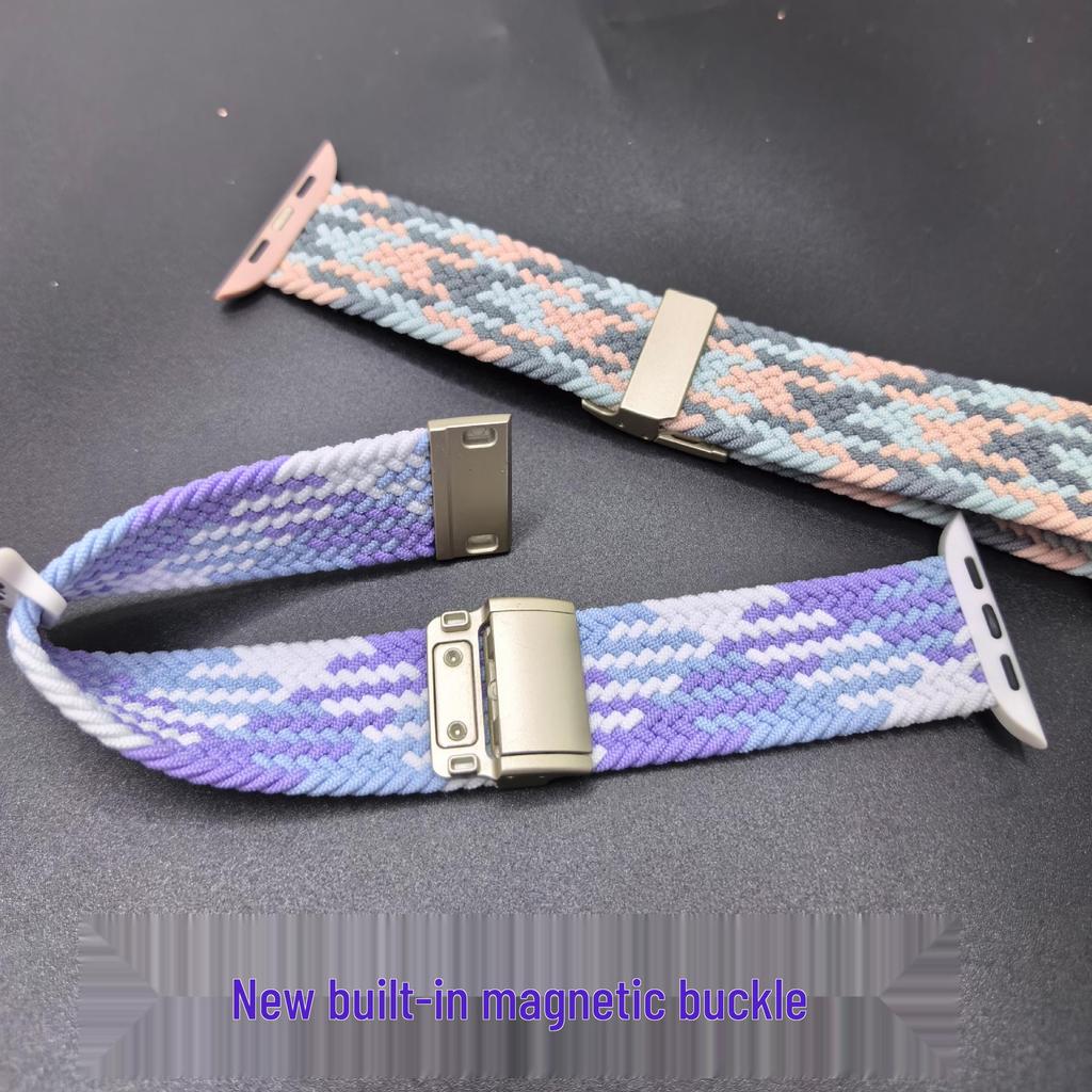Apple Watch Nylon Woven Band, Magnetic & Square Buckles, Compatible with Series 11.