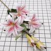 Echte Berührung Simulation Lilium Brownii Blume 5 Köpfe Künstliche Blumen Outdoor Gartendekoration