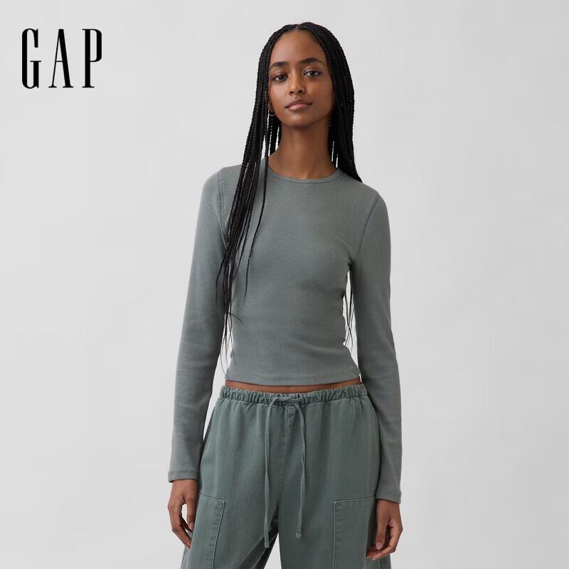 GAP Women s Rib Knit Long Sleeve T-Shirt M
