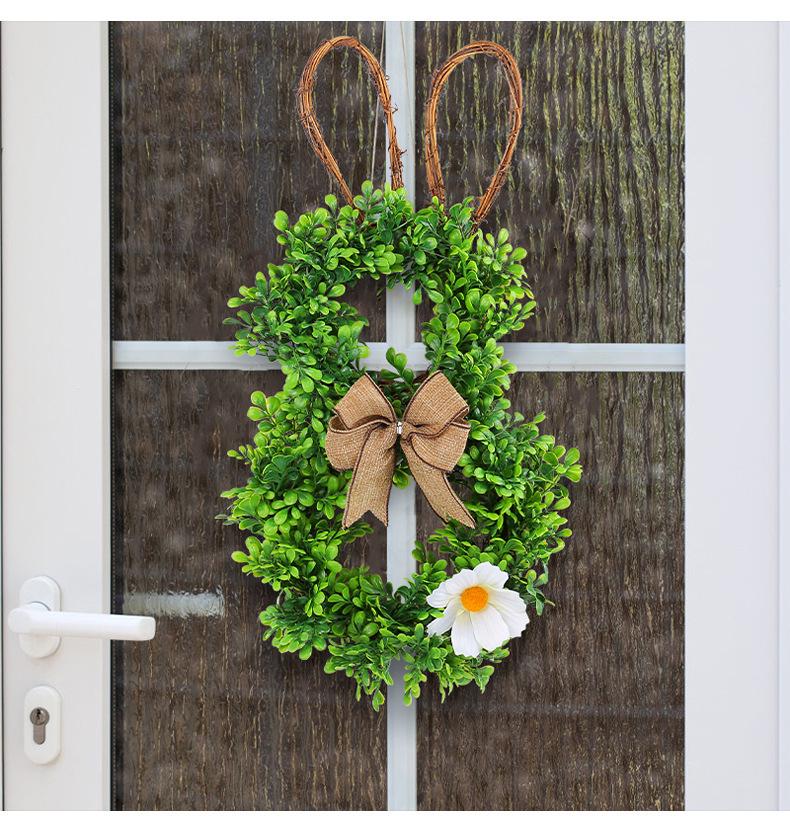 2026 Easter Wreath: Simulated Greenery, Dry Branches & Rabbit Decor for Wall Hanging