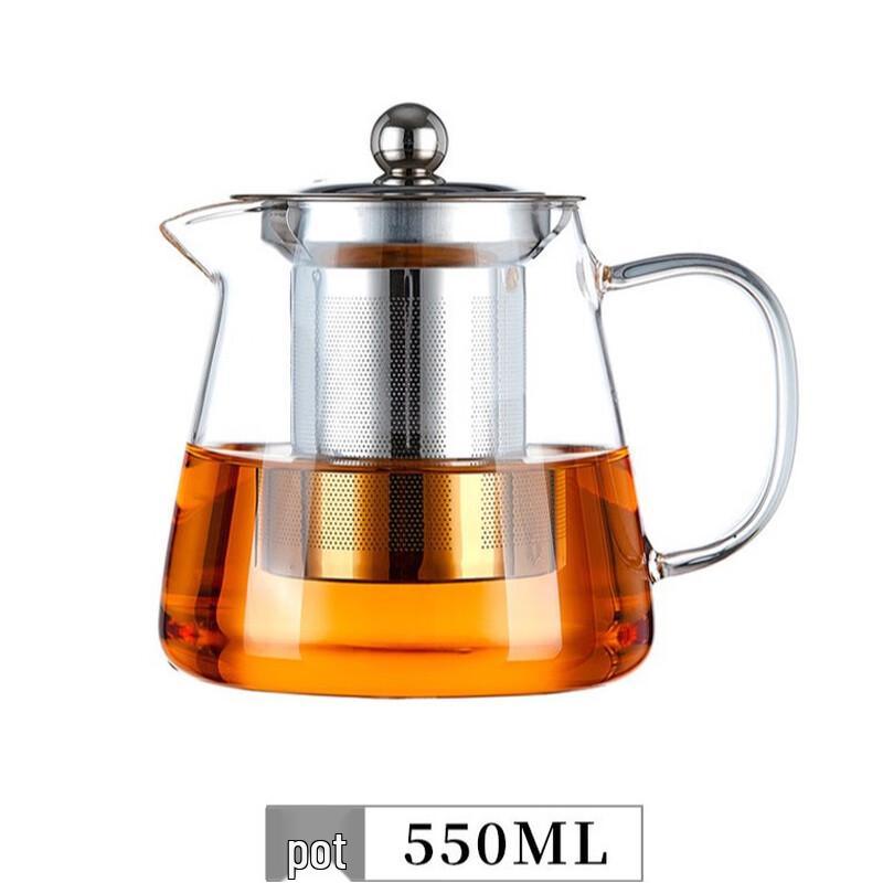 

Heat-Resistant Glass Triangular Tea Pot Set with Filter (2-Pack)