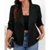 Women's Lapel Long Sleeve Blazers Slim Fit Casual Jackets Suit Tops Coats Outerwear