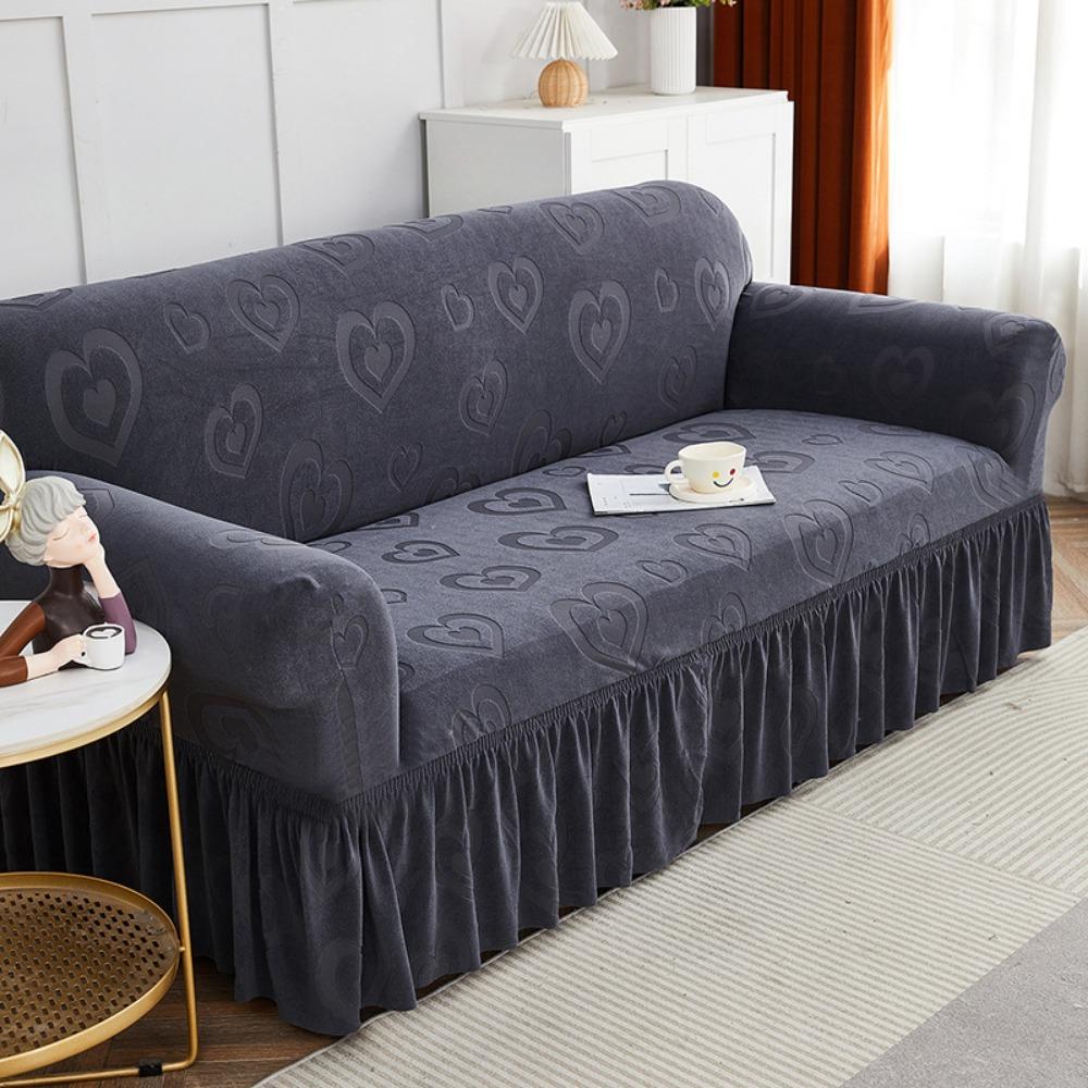 Thickened Skirt Jacquard Sofa Cover Full Coverage Universal Slip Proof Dustproof Sofa Cushion Cover