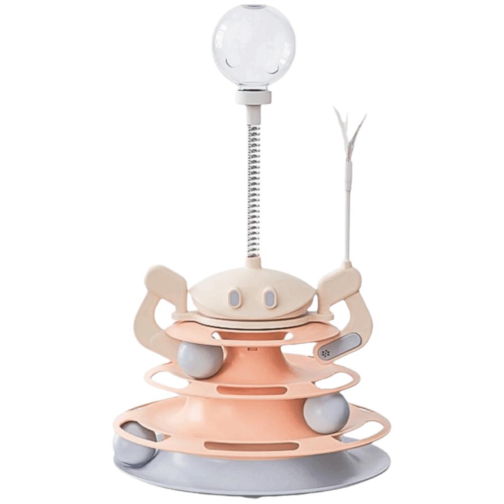 Fun Puzzle Game 3 Layer Cat Toy Tower Physical Exerciser Stimulating Cat Food Toy Interactive Entertaining Kitten Indoor Use