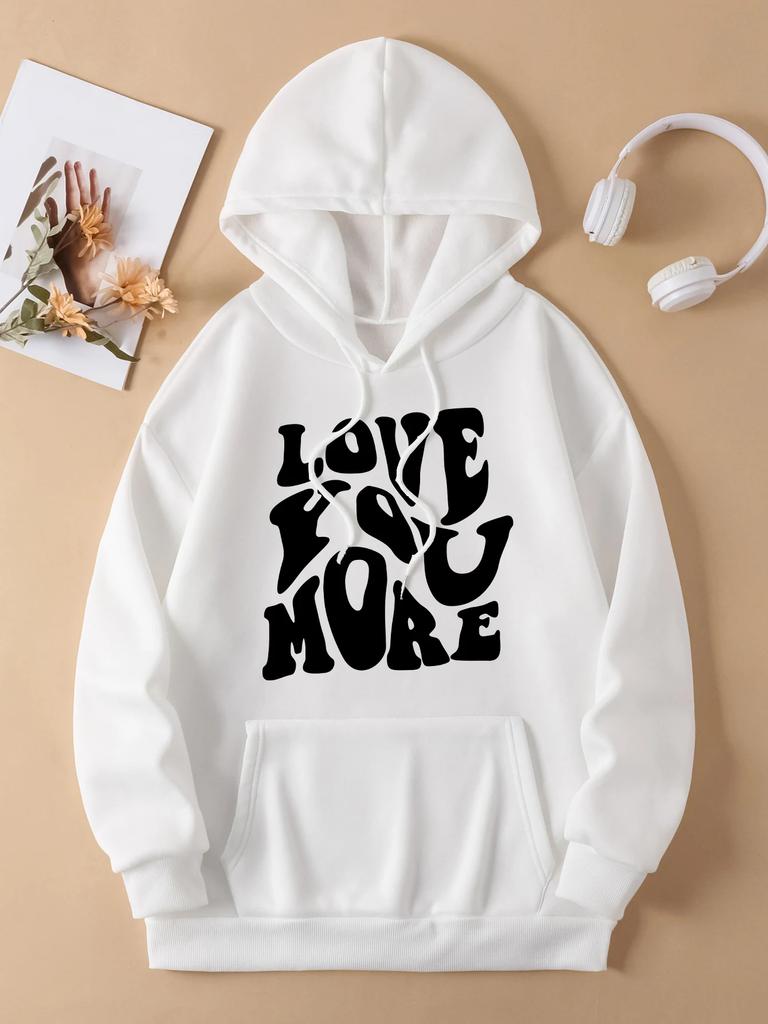 Men's and Women's Plus Size Printed Top, Loose Casual, Soft, Comfortable and Breathable, Outdoor Sports Loose Pullover Hoodie