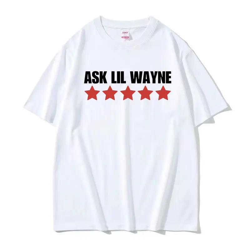 Rapper Ask Lil Wayne Printed Pattern Tshirt for Women's Casual High Quality Fashion Tshirt Top Clothing Oversized T-shirt