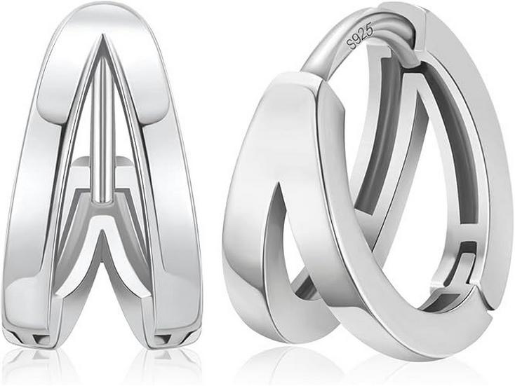 High-End Rainbow Double Ring Diamond Earrings for Women