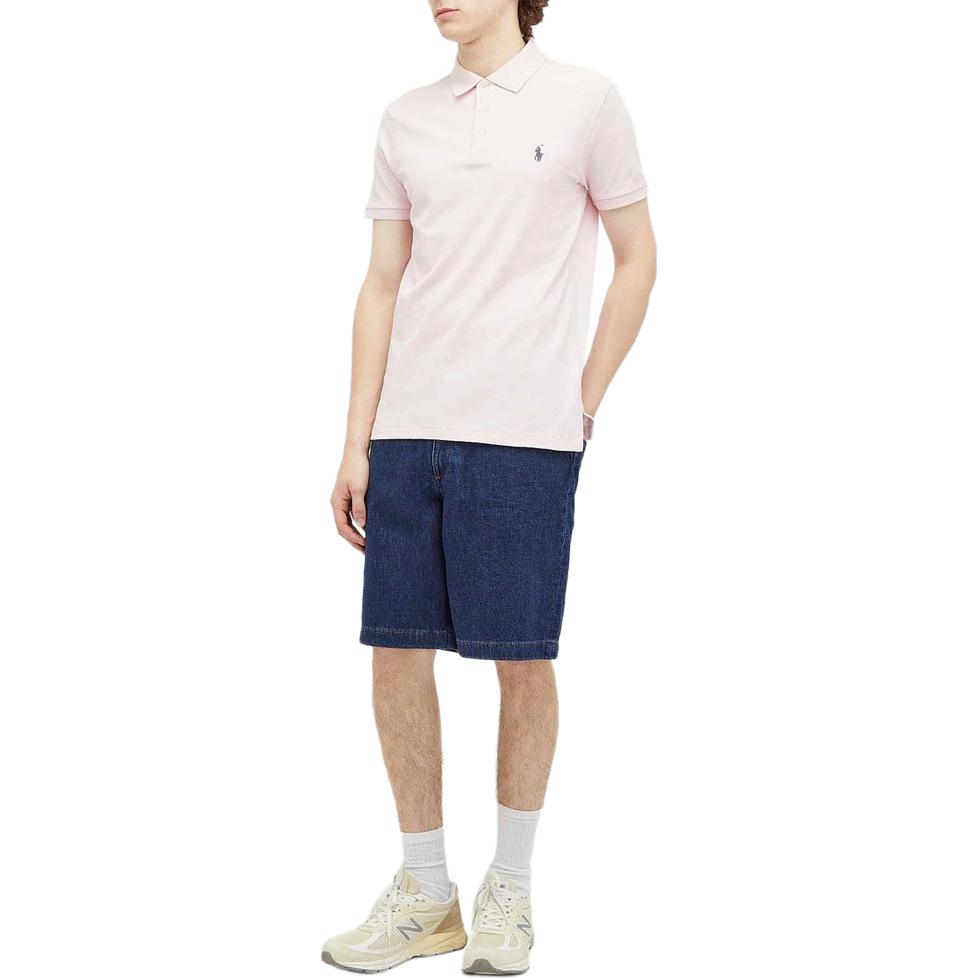 Polo Ralph Lauren Logo Ricamato Manica Corta Polo Uomo top Rosa 710941439-005