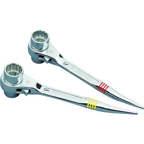 

SUPERTOOL SSR1719H Double-Ended Ratchet Wrench with Curved Spear, Short Type, Fully Polished Mini Short