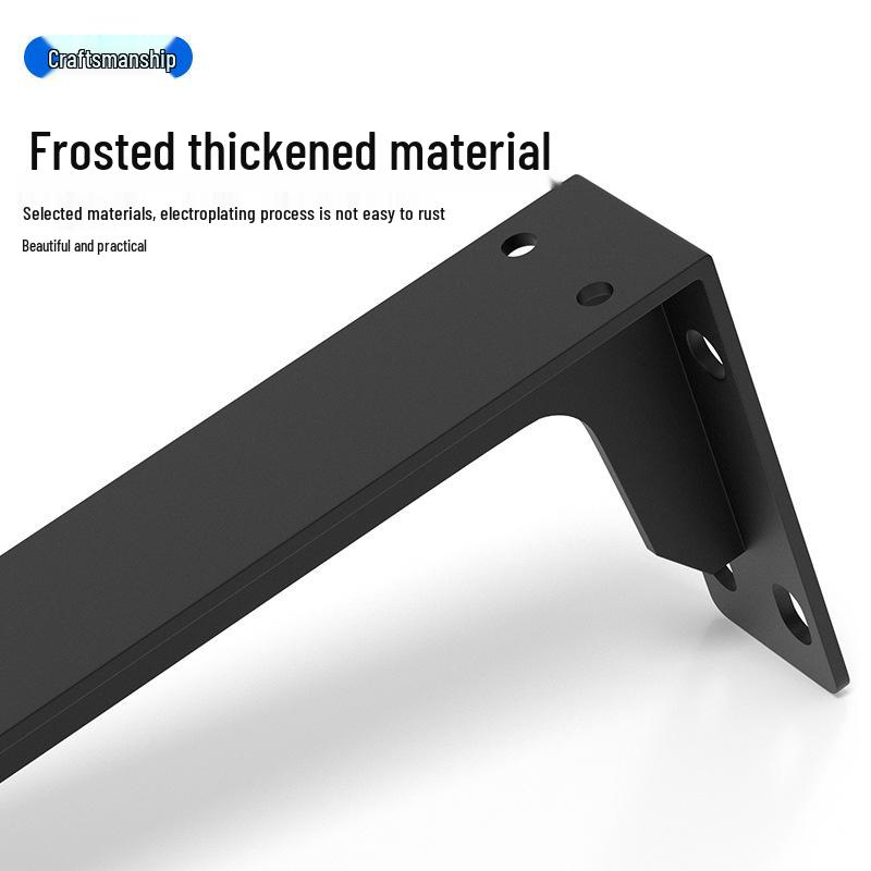 Wall-Mounted Heavy-Duty Floating TV Bracket with Triangular Support for Desk and Storage Use