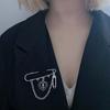 Women Brooch Pins Tightening Waistband Waist Tightener Cross Tassels Chain Clip