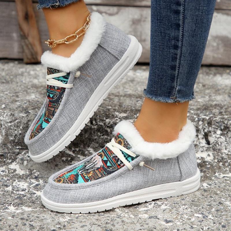 Plus-size Cotton Shoes: New Large-size Round-toe Thick-soled Fleece Shoes for Autumn/winter 2025
