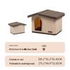 Rainproof Insulated Semi-Enclosed Small Dog House for Indoor/Outdoor Use