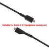 Replacement Headphone USB Cable Sound Card Audio Cable Extension Music Cord for Arctis 3 5 7 Gaming Headphone Headset