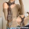 Large Size Long Silk Scarf Summer Hair Band Fashion Long Ribbon Belt Tie  For Women