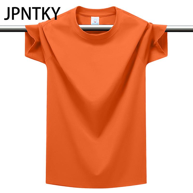JPNTKY Cotton Short Sleeve T-shirt Men's Fashion Loose Half Sleeve Shirt Printed Compassionate Shirt
