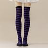 Autumn Winter Color Striped Stockings Japanese Over Knee Socks Fashion Women Keep Warm Sexy Slim Long Socks Striped Hosiery