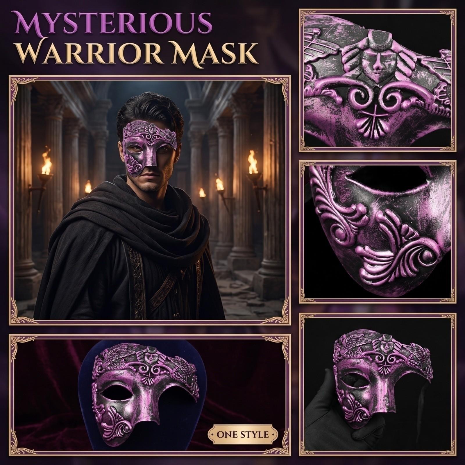 Costum de Halloween pentru bărbați, jumătate de față One Size violet
