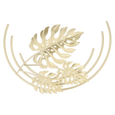 Iron Wall Sculptures Gold Metal Leaf Wall Decor for Living Room Bedroom Office Home