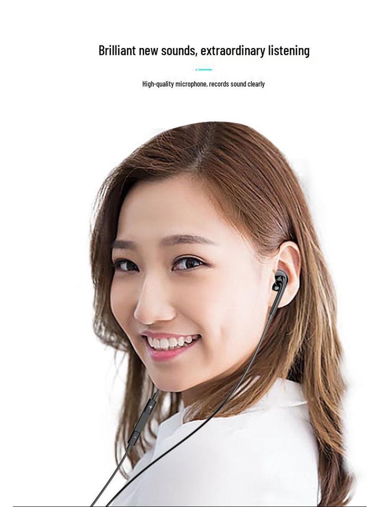 Wired In-Ear Computer Headphones with Microphone and 2-3 Meter Extension Cable, Dual Plug for Live Monitoring.