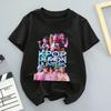 K-POP Saja Boys Print Short-Sleeved Spring Family Clothing for Boys and Girls Cute Cotton T-shirt for Boys and Girls