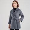 FengXun Women's Double-Faced Wool Blend Mid-Length Coat