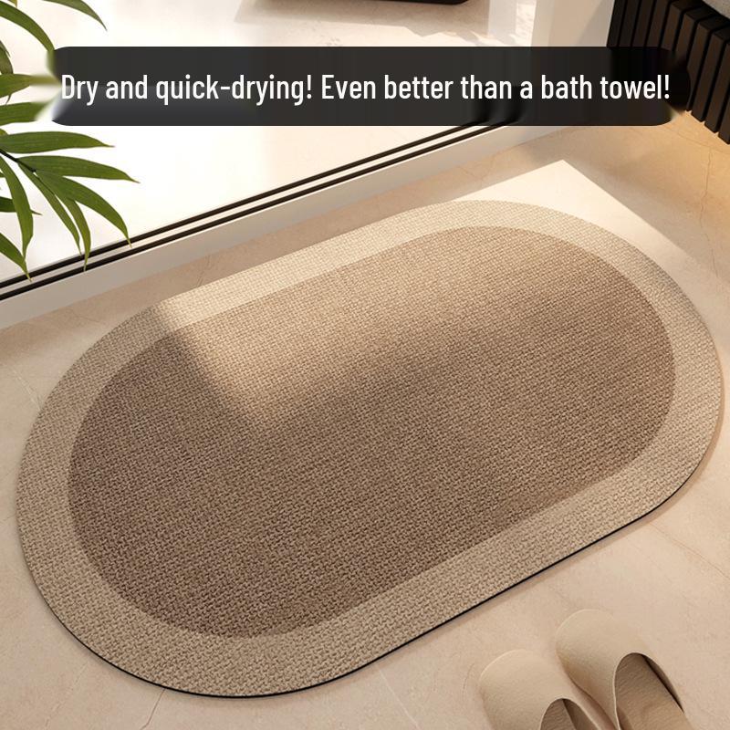 Moderne minimalistische schnelltrocknende Badematte aus Kieselgur – Wasserabsorbierend, schmutzabweisend, rutschfest, leicht zu reinigen