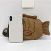 Fischform Canvas Umhängetasche Mode Niedlich Stickerei Tragbar mit Reißverschluss Kleine Geldbörsen Handtaschen Mini Umhängetasche