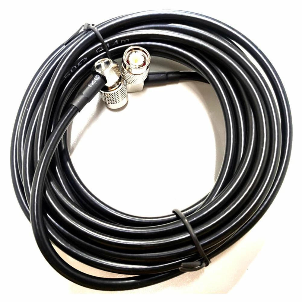 For EZ-Guide 15FT TNC Male To Male 90 Degree Leader Antenna Cable For GPS 50449 CFX-750 Receiver Extension Cord Black