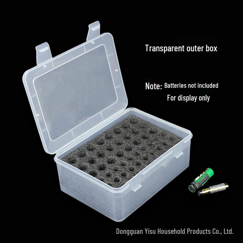 AA/AAA Battery Storage Box: Holds 24 AA & 30 AAA Batteries, Sizes 5 & 7