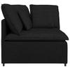 Modular Sofa Corner Module with Cushions Black 100 Cm