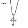Zircon Cross Necklace Men's Sweater Chain Internet Celebrity Ins Wind Pendant Necklace