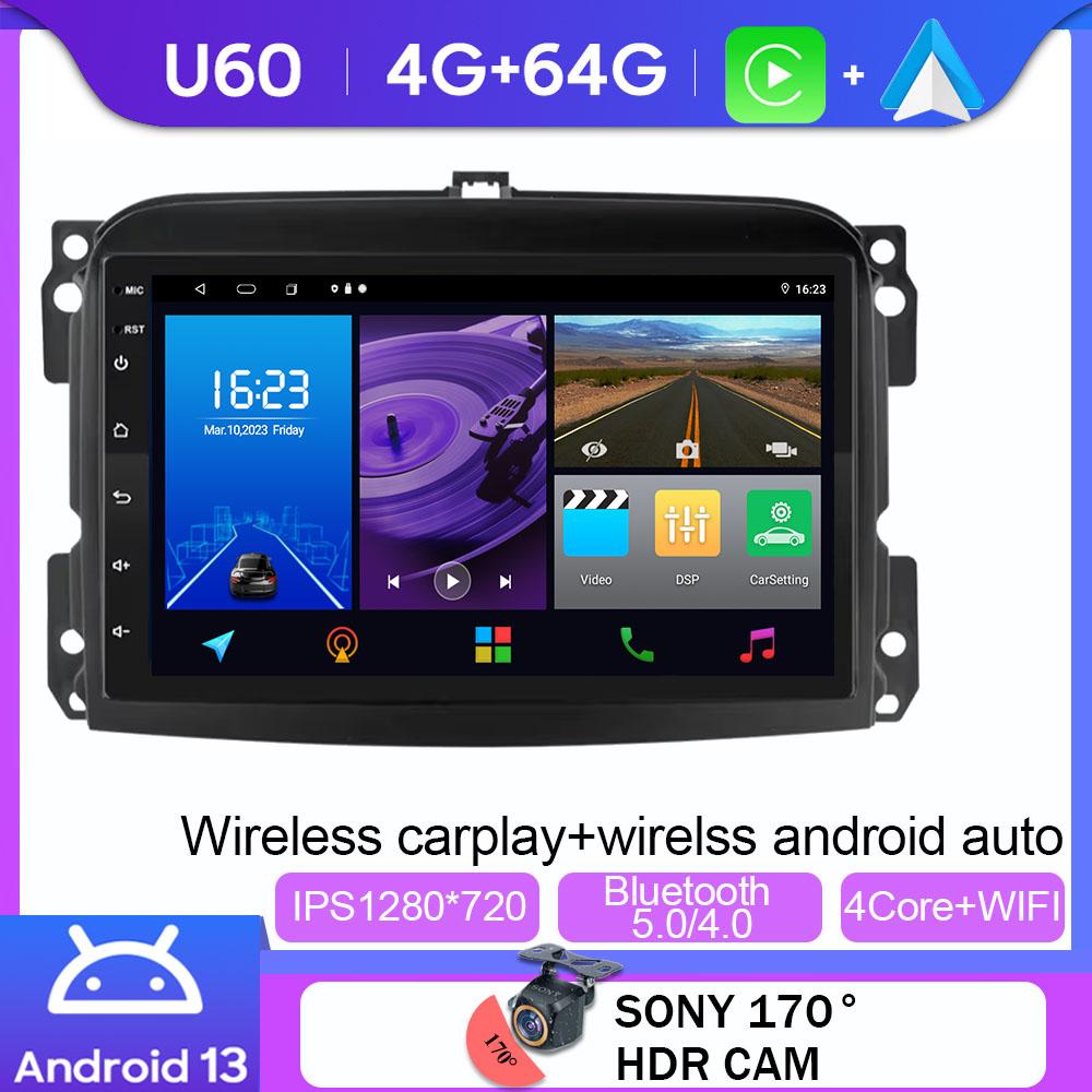 Wireless Carplay Android Auto For Fiat 500L Egea Doblo 2012-2017 Car Radio Stereo Navigation Multimedia Player Video NO 2din DVD