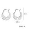 Cazador Vintage Filigree Hoop Earrings for Women Flower Tree Lotus Stainless Steel Jewelry Wedding Birthday Mother Gifts 2025