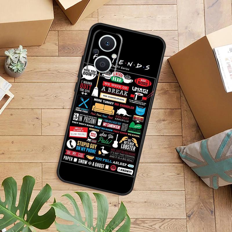 Friends TV Case For OPPO Reno 13F 14F 12F 10 11 12 13 14 Pro 8T 7 8 Lite OPPO Find X9 X6 X5 X8 Pro Cover