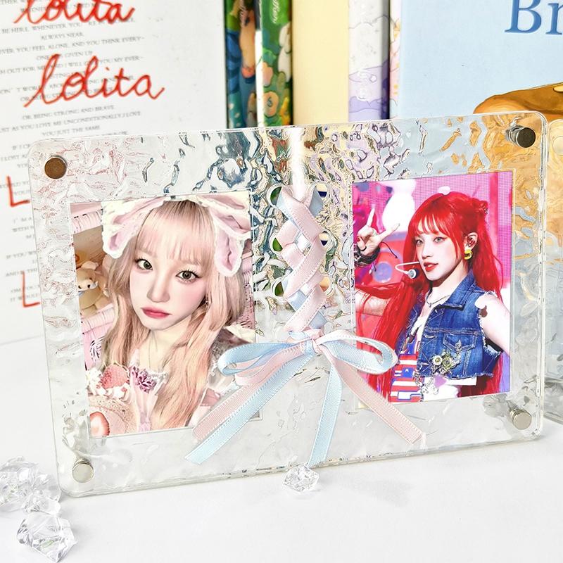 Ins-Stil Fotorahmen Acryl Transparent Photokartenhalter Magnetischer Bilderrahmen Idol-Karten-Display Photokartenständer Ausstellungsständer