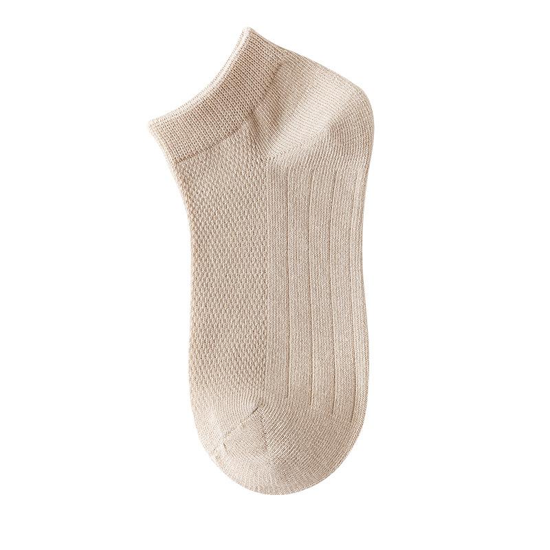 Women's Short Socks, Pure Cotton Thin Mesh Breathable and Odor-proof Sports Shallow Mouth Boat Socks, Women's Spring and Autumn Socks