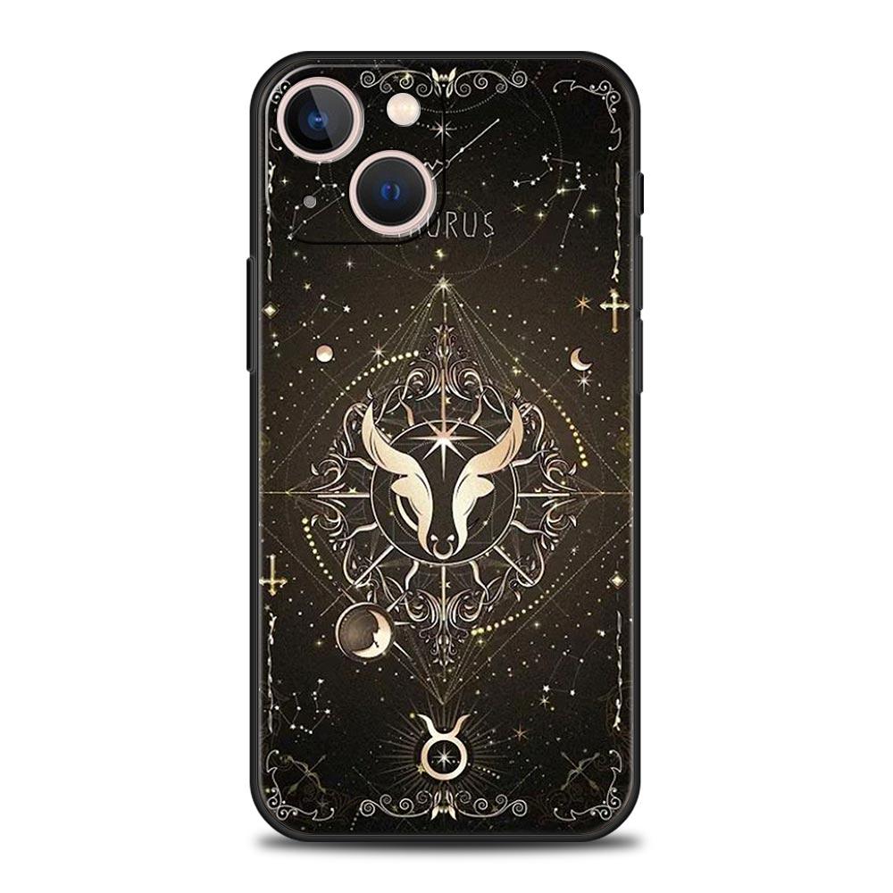Constellation Phone Case For iPhone 17 16 15 Pro Max 11 12 13 14 7 8 Plus SE 2020 X XR XS Cover Soft Black