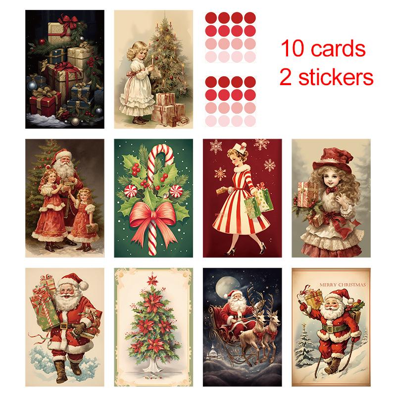 

1set Christmas Cards Christmas Illustrations Home Decoration Painting Holiday Christmas Party Atmosphere Decoration Props TMZ