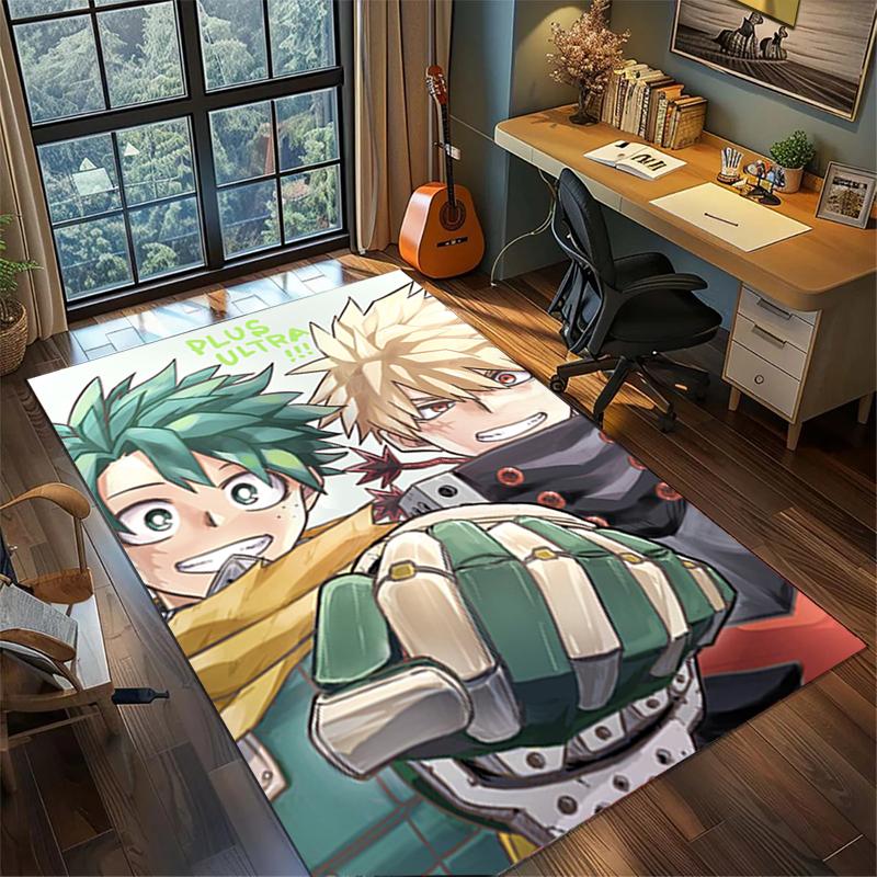 My Hero Academia Large Area Rug Non Slip Washable Floor Mat for Gamer Room Bedroom Home Decor