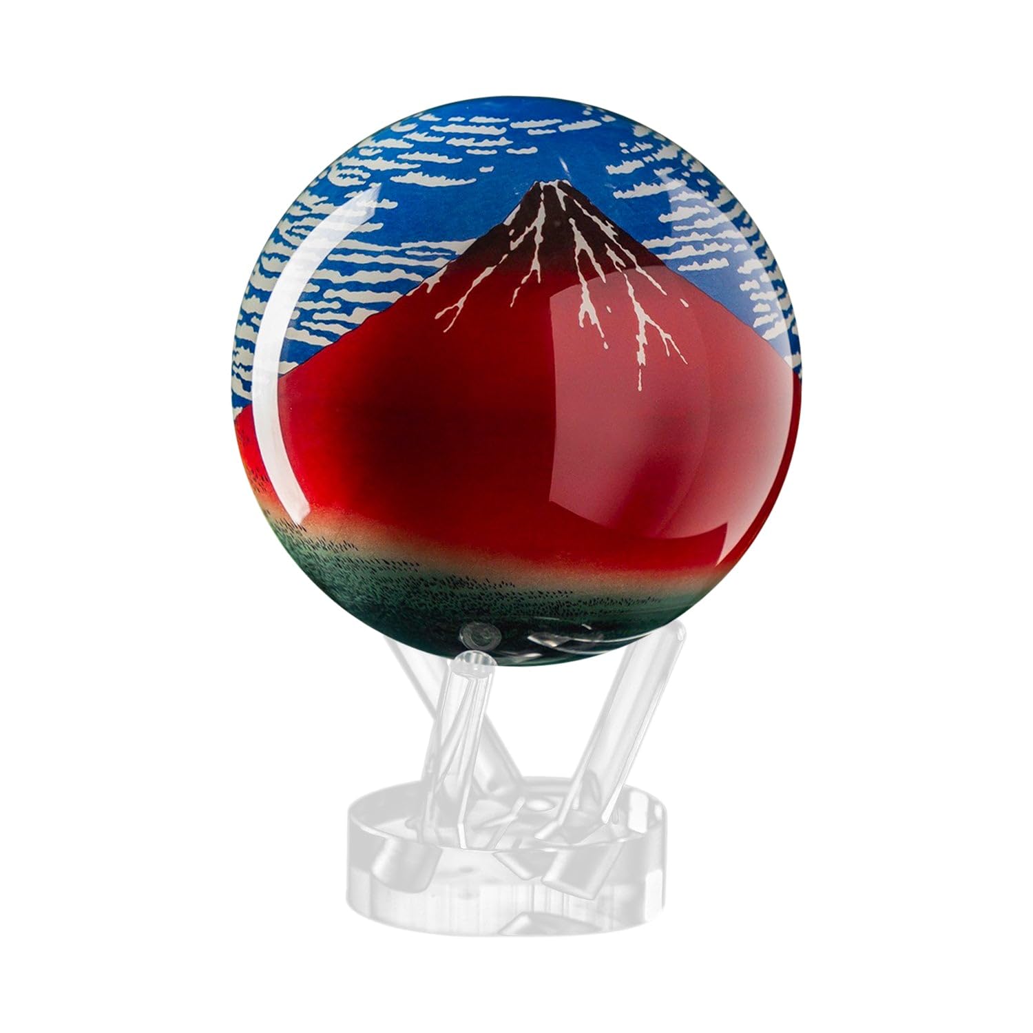 

MOVA Globe Japan Exclusive Views of Fuji Clear Skies with Solar Powered Rotating Unique Home and Office Decor for Women and Kids Thirty-six Mt. - (Red