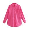 Fashion Women's Wear Niche Style Loose Pockets Multicolor Shirt