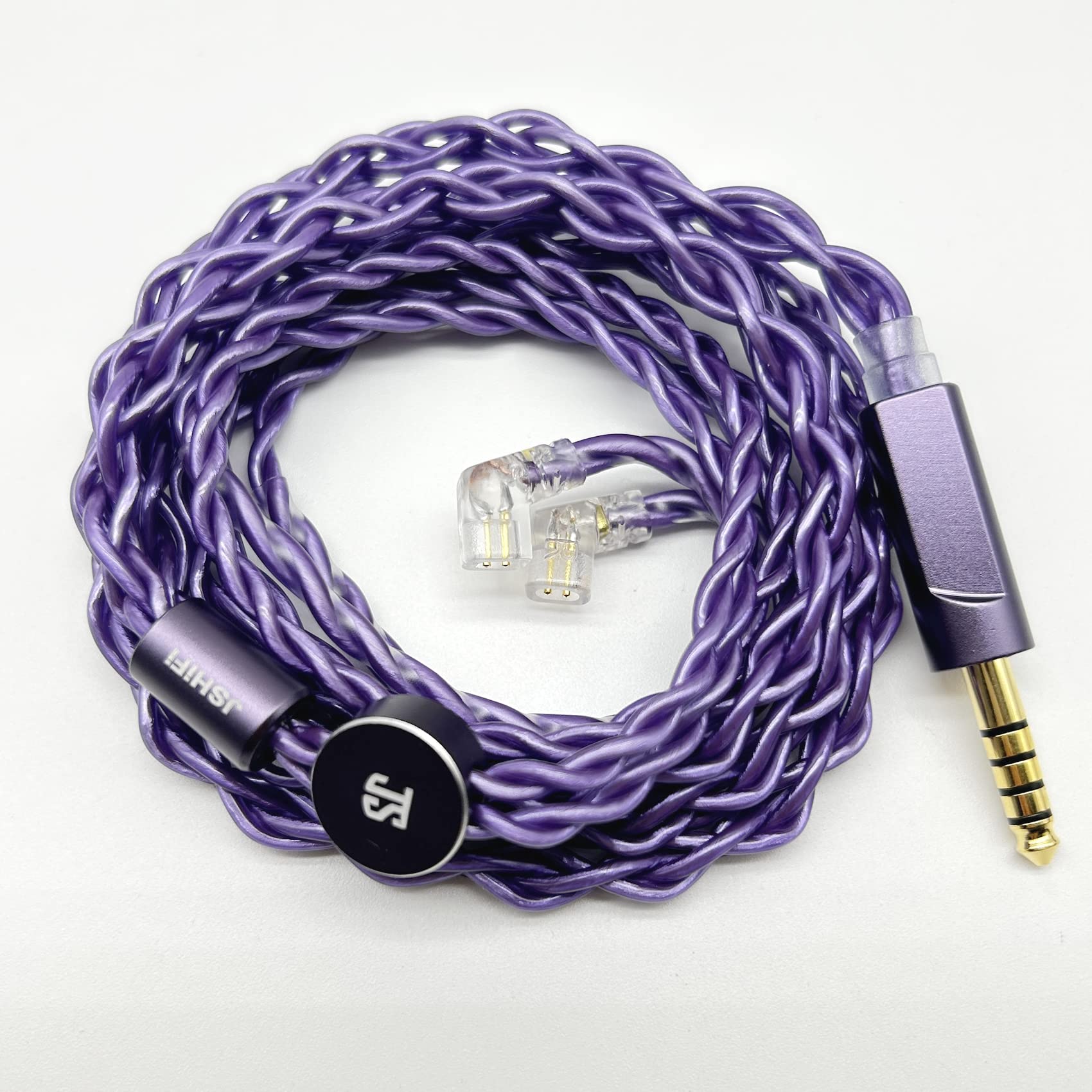 

QDC Silver Plated and Copper Mixed Replacement Cable QDC Earphone Upgrade Cable [JSHiFi-Lavender] 4.4mm Re-Cable 4.4mm (QDC 4.4mm)