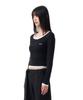 IUGAMAKARAS U-Neck Fitted Top (Black)