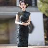 Elastic waist pinch, national style, new Chinese Suzhou long cheongsam, improved young women's high-end sense, daily wear in summer