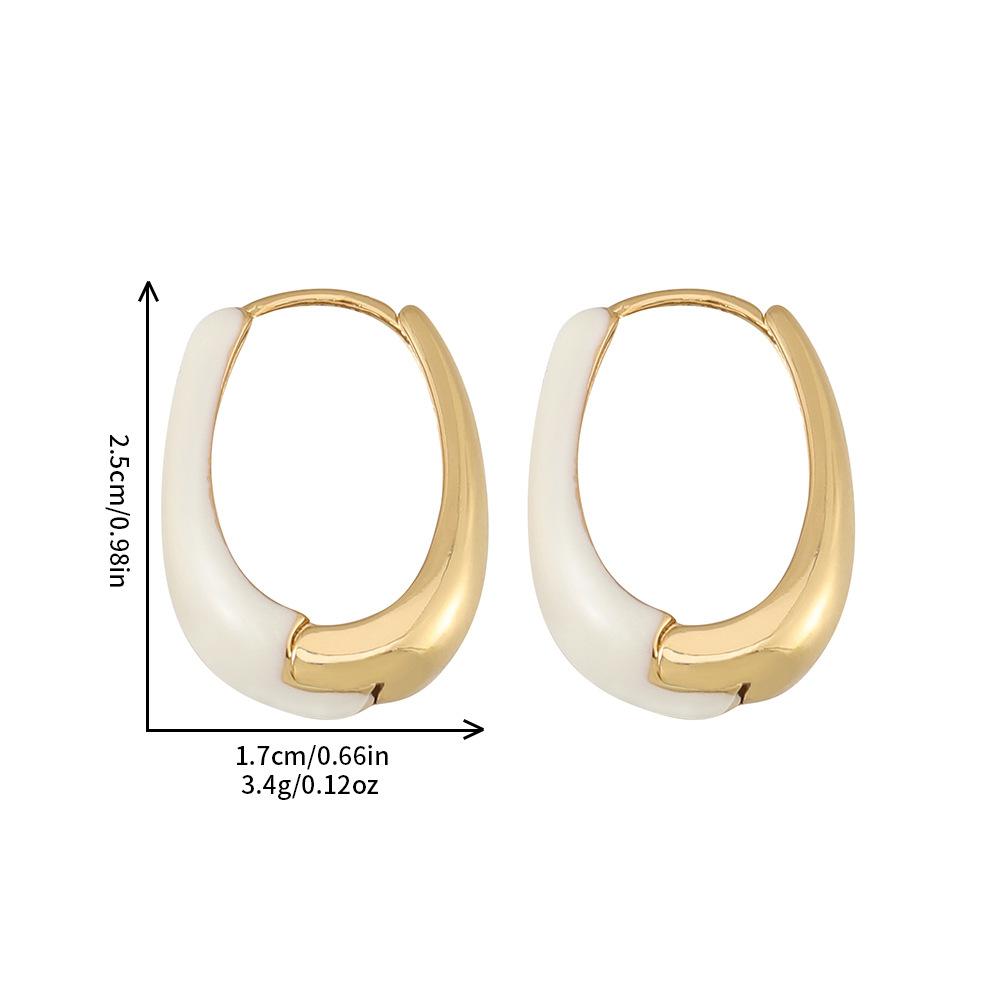 French high-end earrings, retro red earrings collection, new oil-dripping stud earrings design, ear buckle temperament, niche and versatile